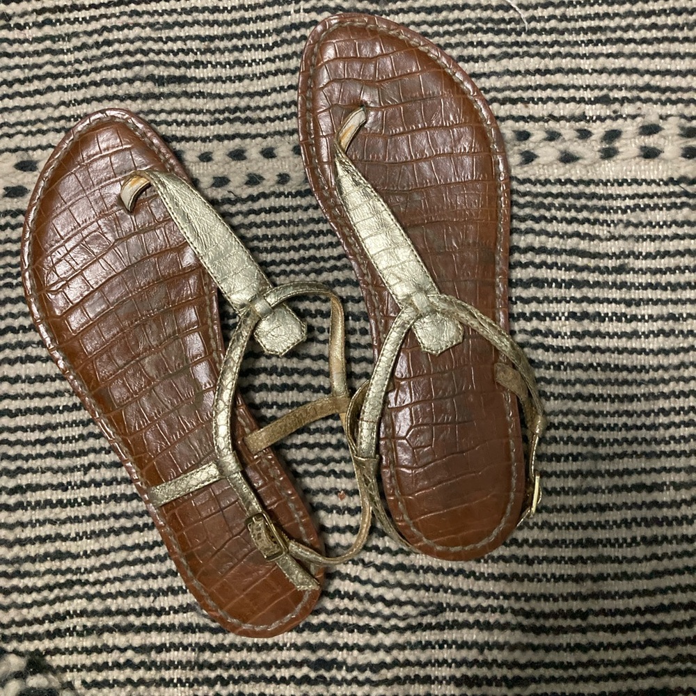 Sam Edelman gold sandals sz 6.5